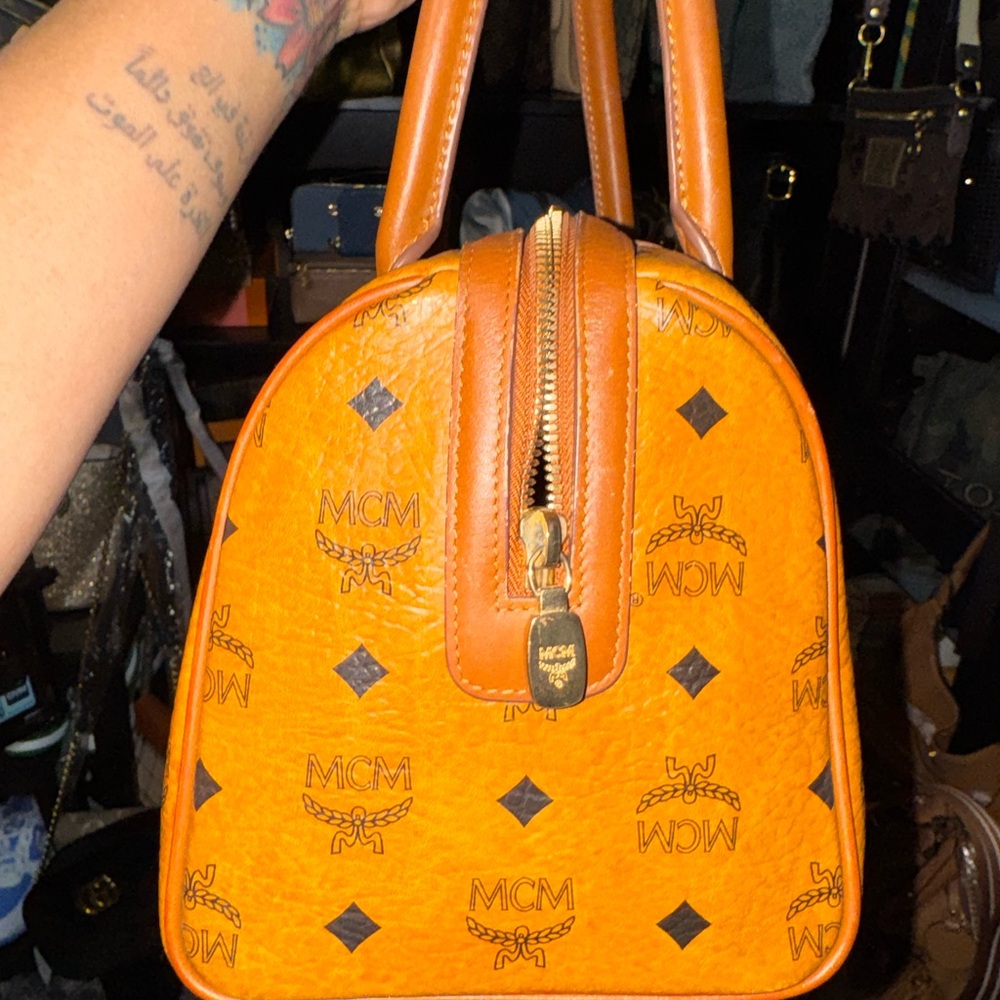 MCM Cognac Leather Boston bag - Picture 4 of 6